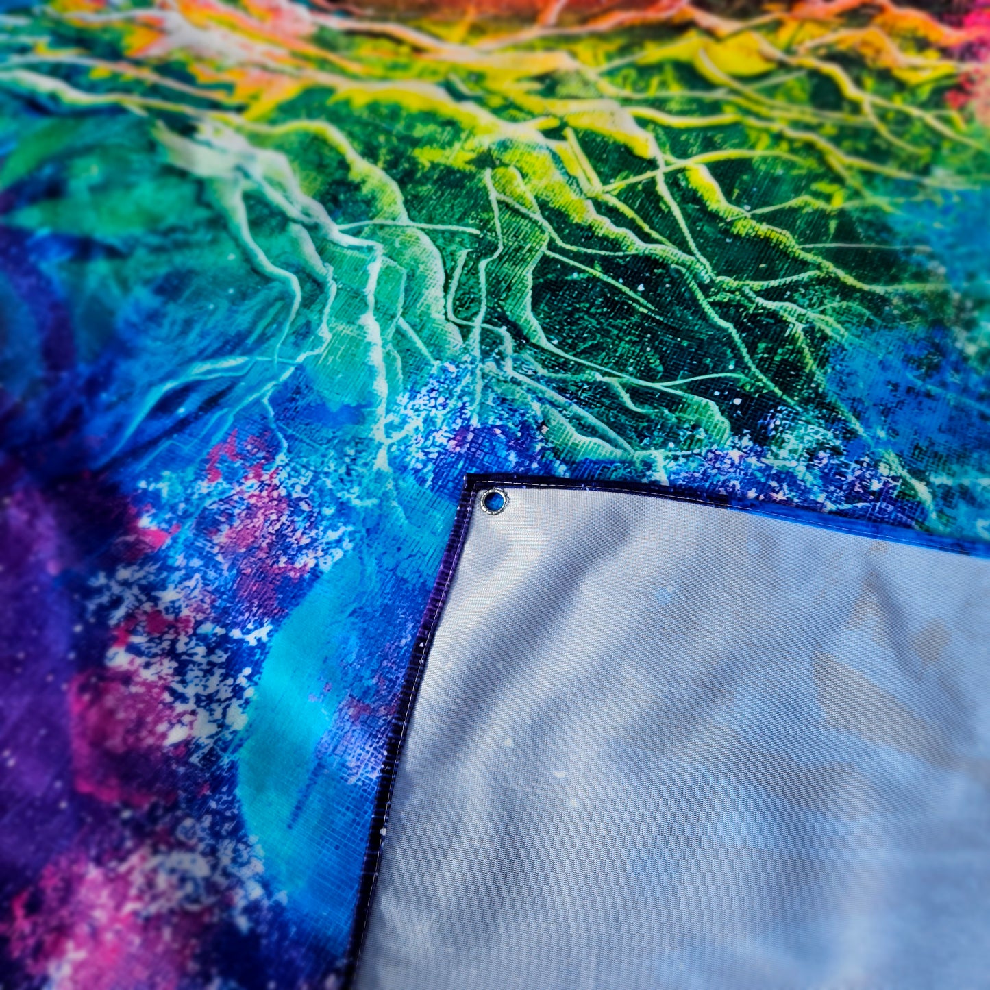 Rainbow Tree Seed of Life Tapestry