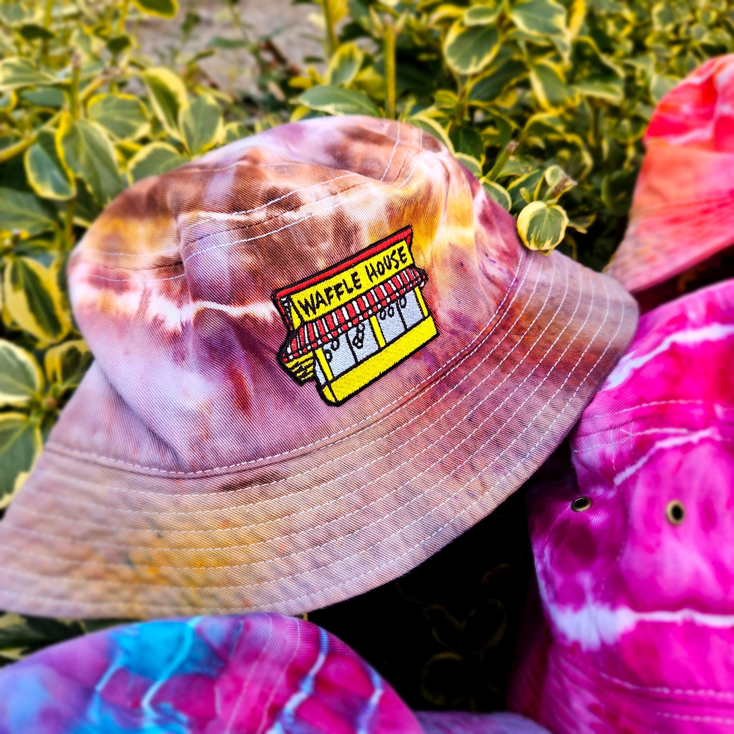 Daily Bread Waffle House Tie Dye Bucket Hats (Select Your Color)