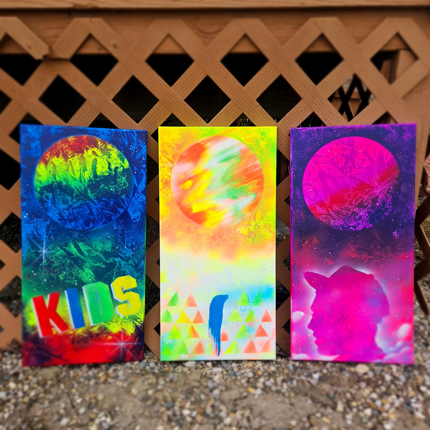 3 Piece Mac Album Set- Original Canvas Paintings