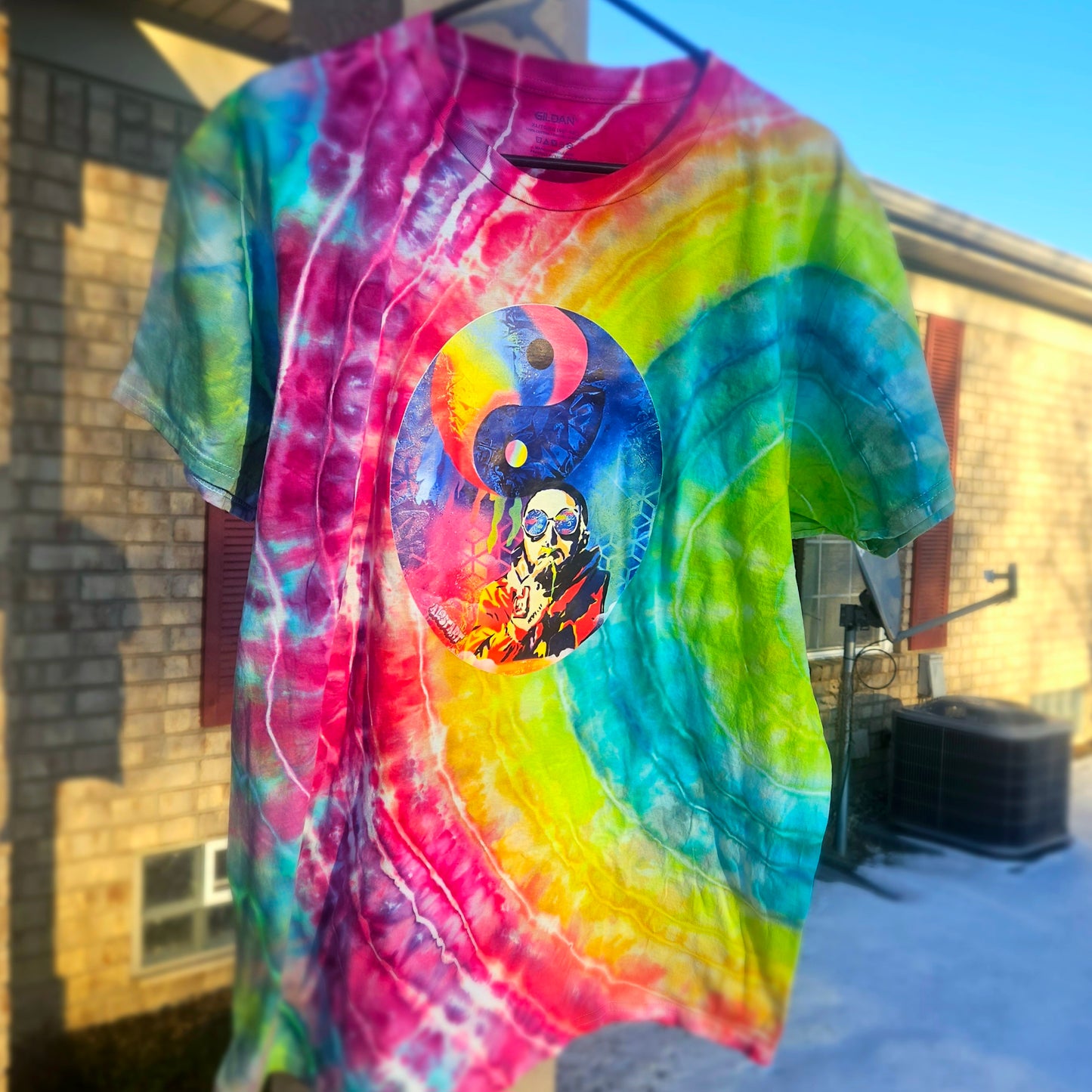 Mac Yin Yang Geode Tie Dye T Shirt