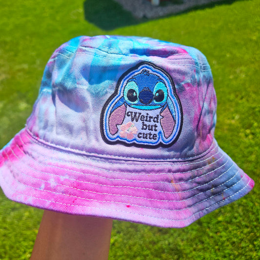 Weird but Cute Lilo and Stitch Tie Dye Bucket Hat